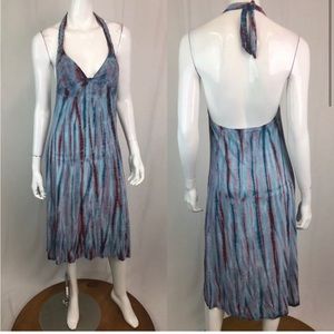 Lucky Brand Tie Dye Halter Swim Cover Shift Dress